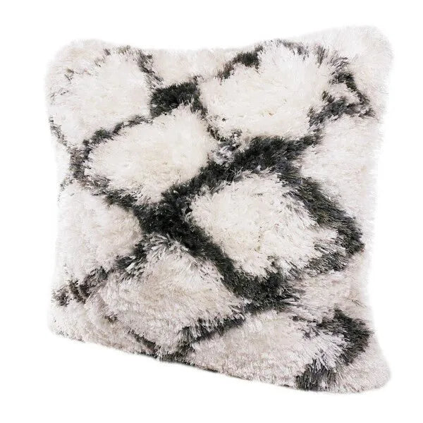 Shag 07753WLT White/Black Lattice Pillow