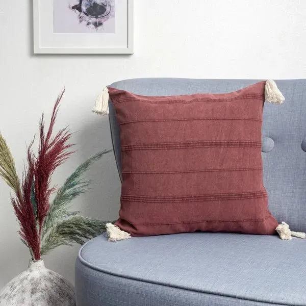 Silas 07997BUR Burgundy Pillow