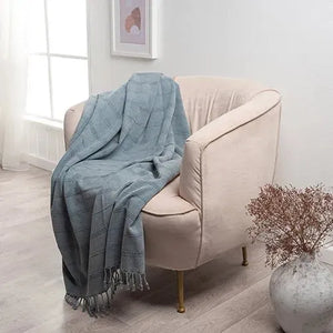 Silas 80312BIG Bluish Grey Throw Blanket