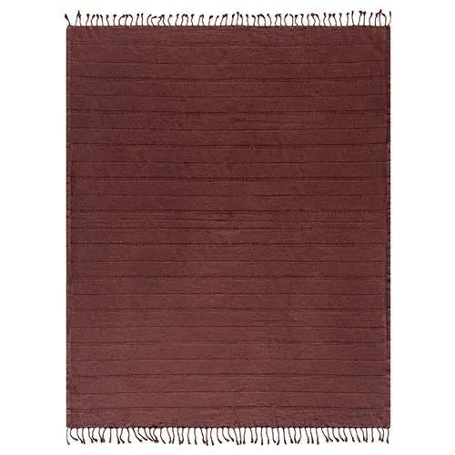 Silas 80314BUR Burgundy Throw Blanket