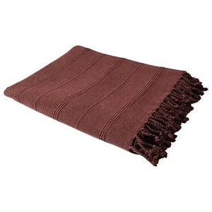 Silas 80314BUR Burgundy Throw Blanket