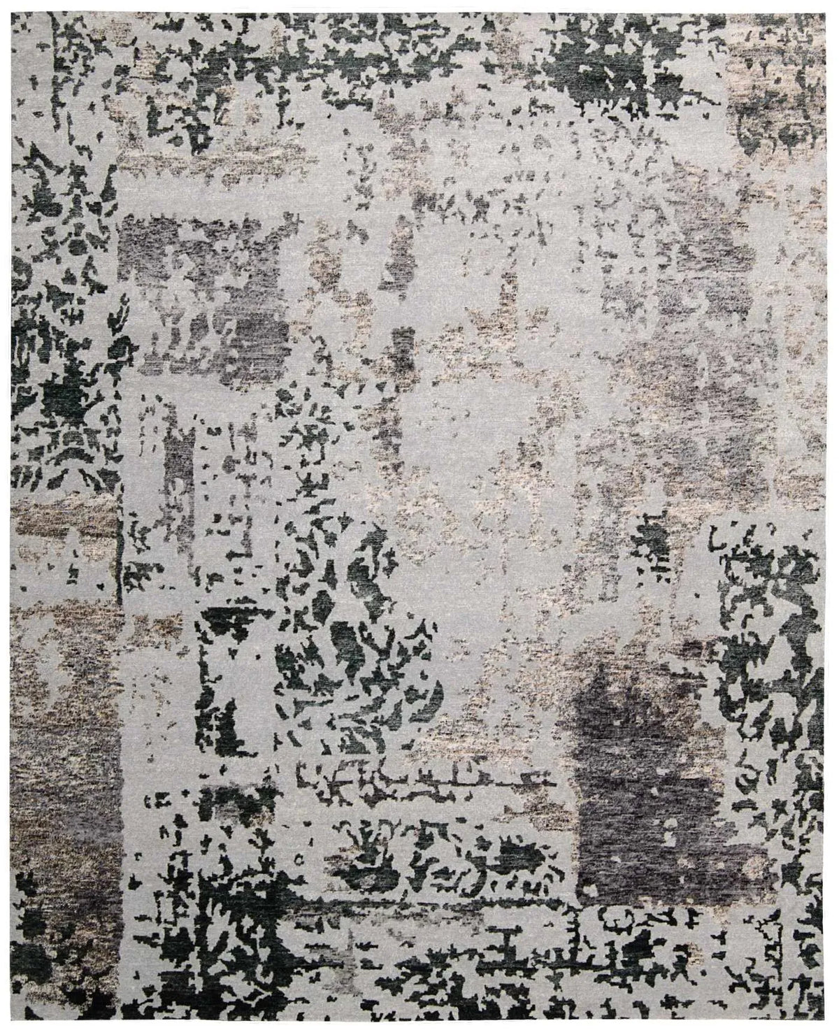 Silk Shadows Sha16 Silver Grey Rug