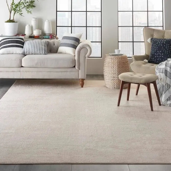 Silky Textures SLY01 Ivory/Grey Rug