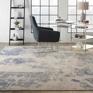 Silky Textures SLY02 Blue/Cream Rug