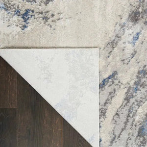 Silky Textures SLY03 Blue/Ivory/Grey Rug