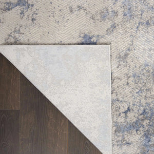 Silky Textures SLY04 Blue/Ivory/Grey Rug