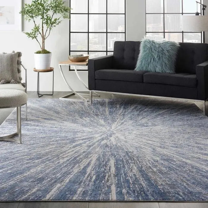 Silky Textures SLY05 Blue/Grey Rug
