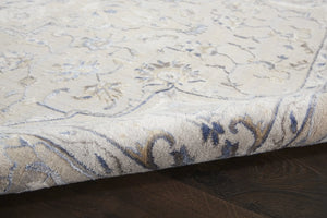 Silky Textures SLY08 Ivory/Grey Rug