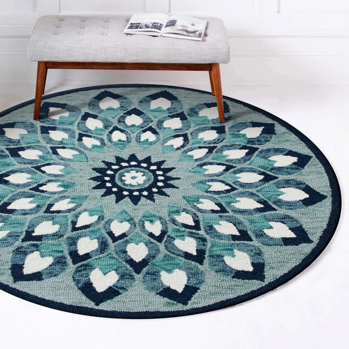 Sinuous Lr54151 Blue/White Rug