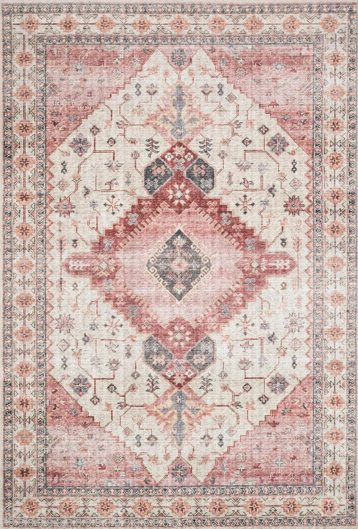 Skye SKY-02 Ivory/Berry Rug