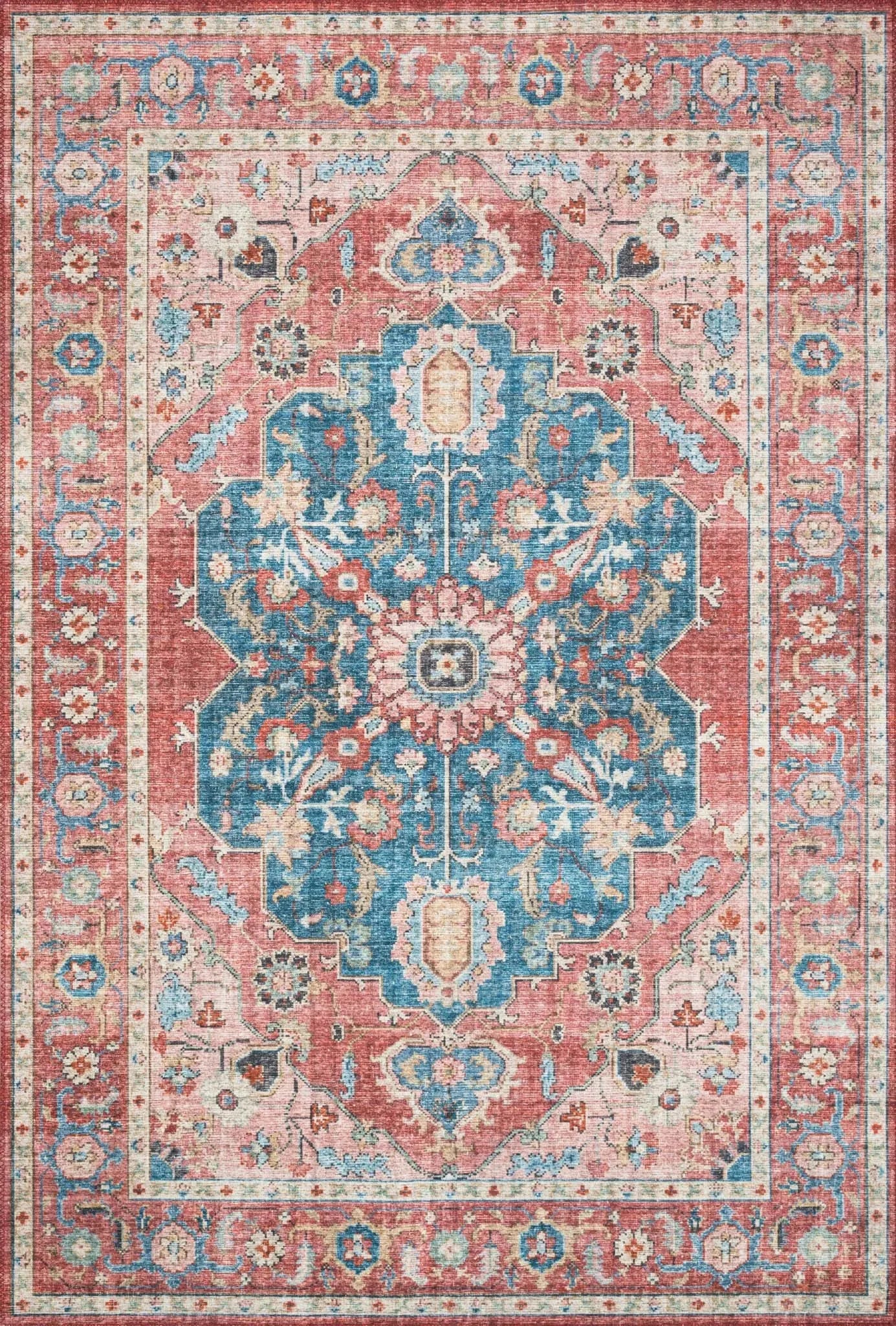 Skye SKY-05 Brick/Ocean Rug