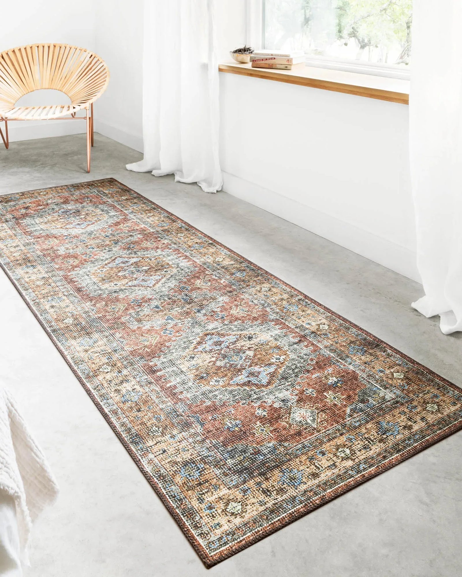 Skye SKY-07 Terracotta/Sky Rug