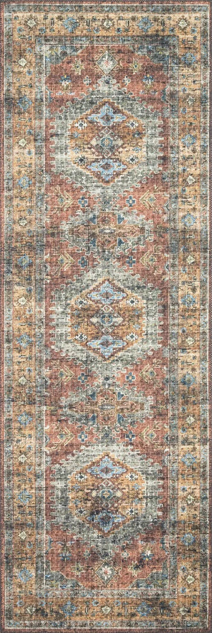 Skye SKY-07 Terracotta/Sky Rug