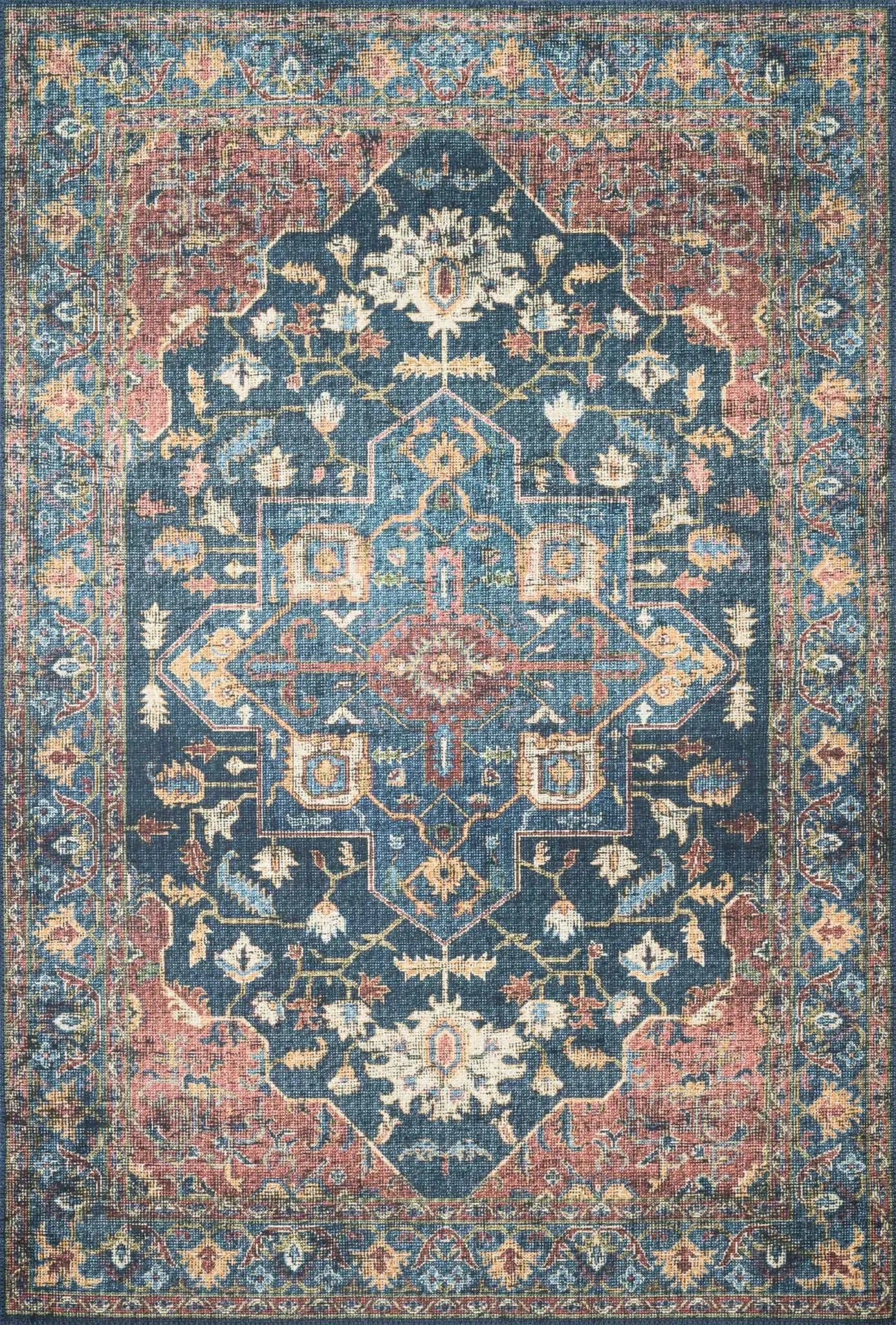 Skye SKY-08 Denim/Brick Rug