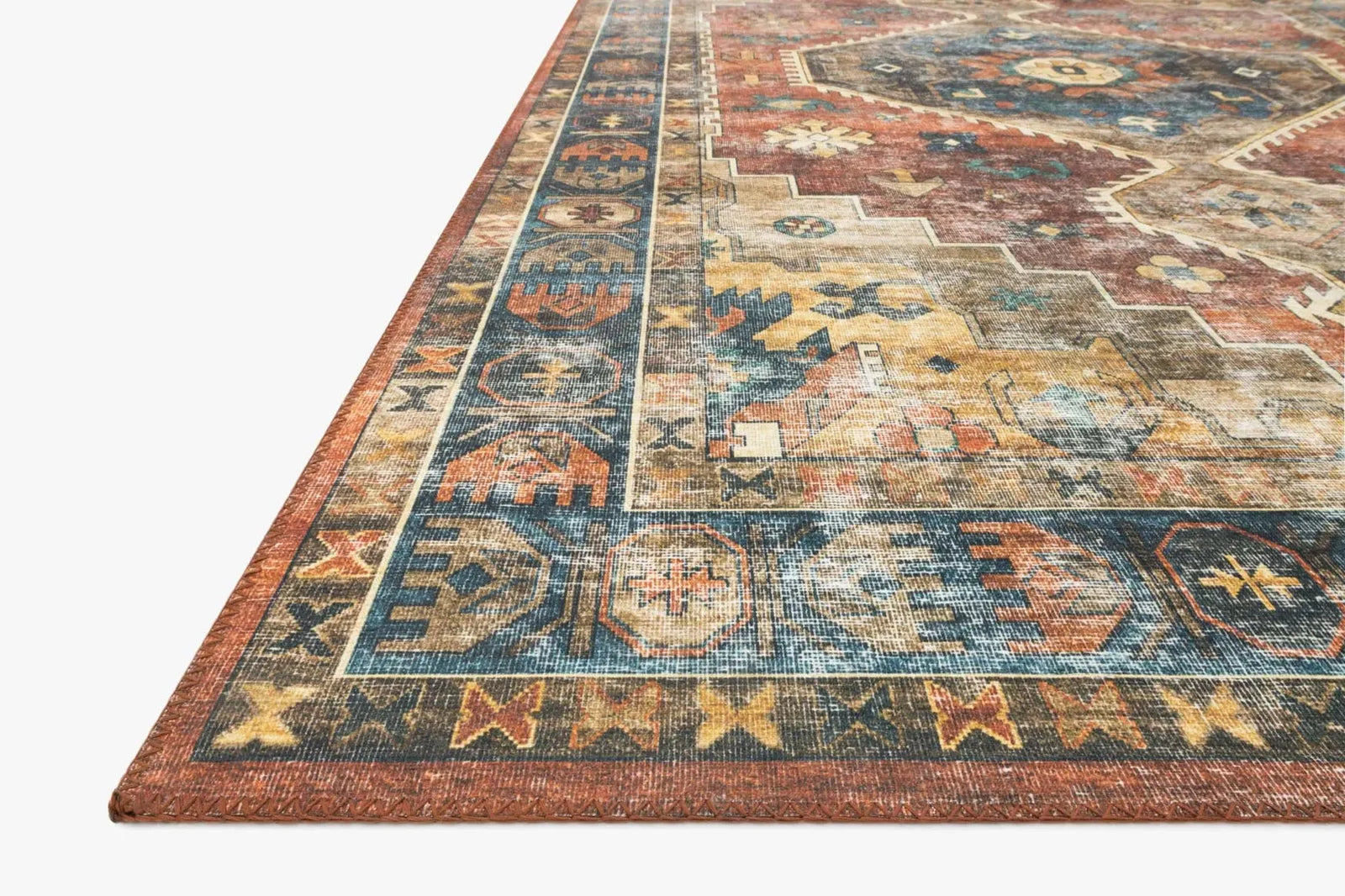 Skye Sky-11 Rust/Blue Rug
