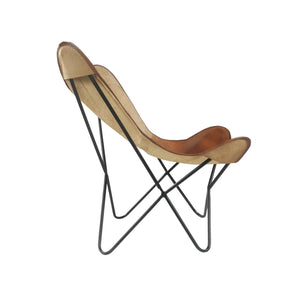 Slingback Butterfly Lr35006 Cream/Brown Accent Chair