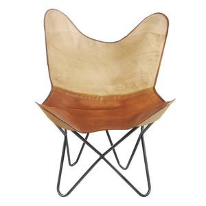 Slingback Butterfly Lr35006 Cream/Brown Accent Chair