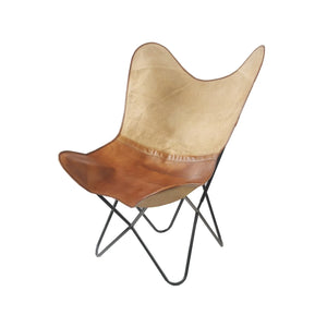 Slingback Butterfly Lr35006 Cream/Brown Accent Chair