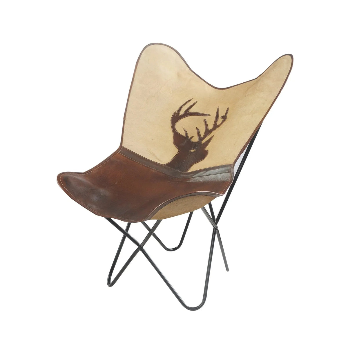 Slingback Butterfly Lr35008 Brown/Ivory Accent Chair