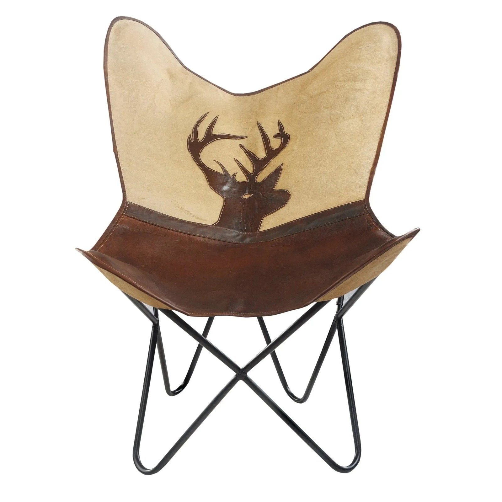 Slingback Butterfly Lr35008 Brown/Ivory Accent Chair
