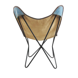 Slingback Butterfly Lr35009 Blue/Brown Accent Chair