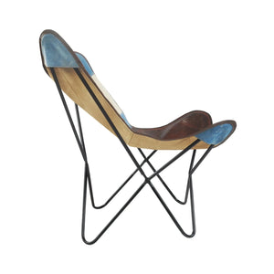 Slingback Butterfly Lr35009 Blue/Brown Accent Chair