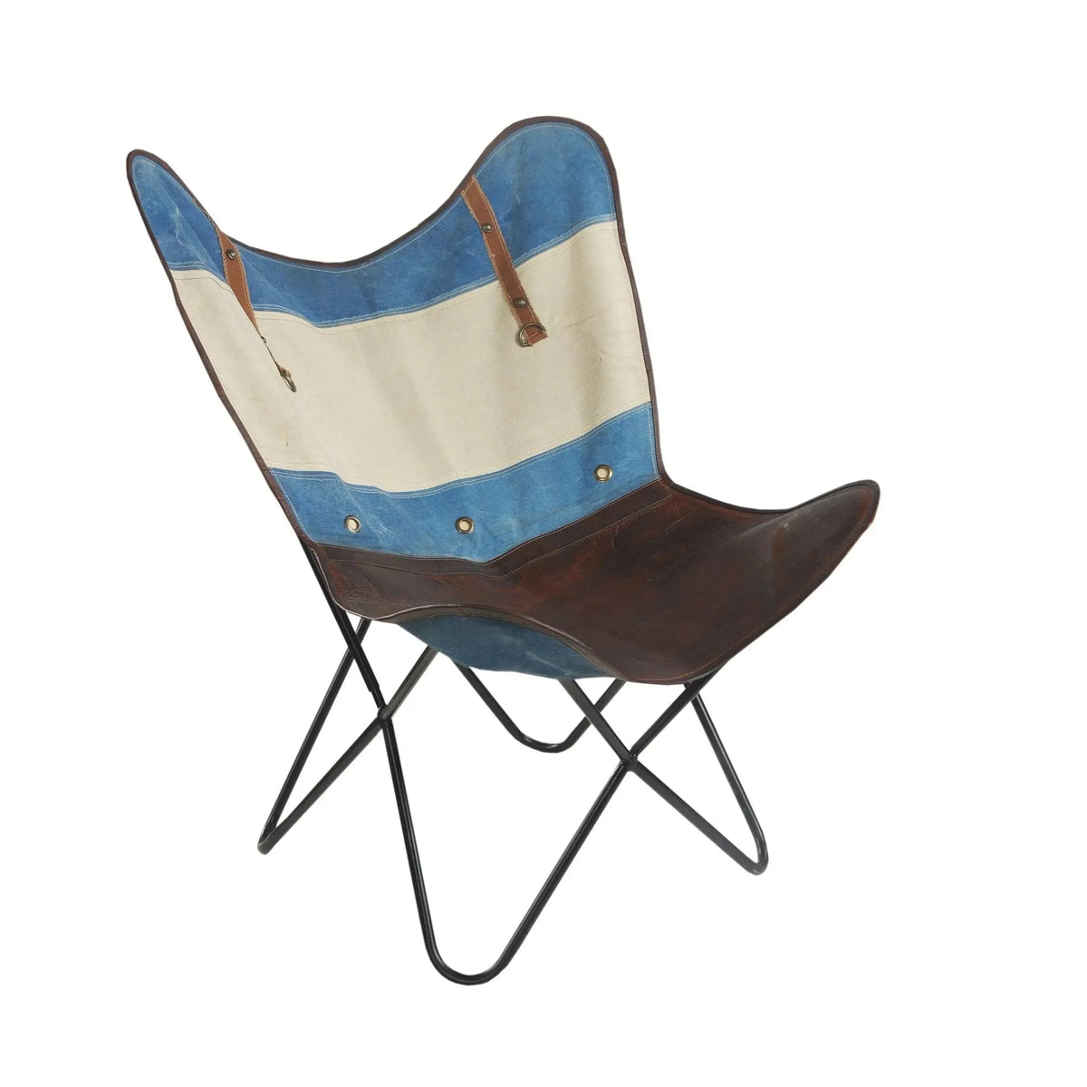 Slingback Butterfly Lr35009 Blue/Brown Accent Chair