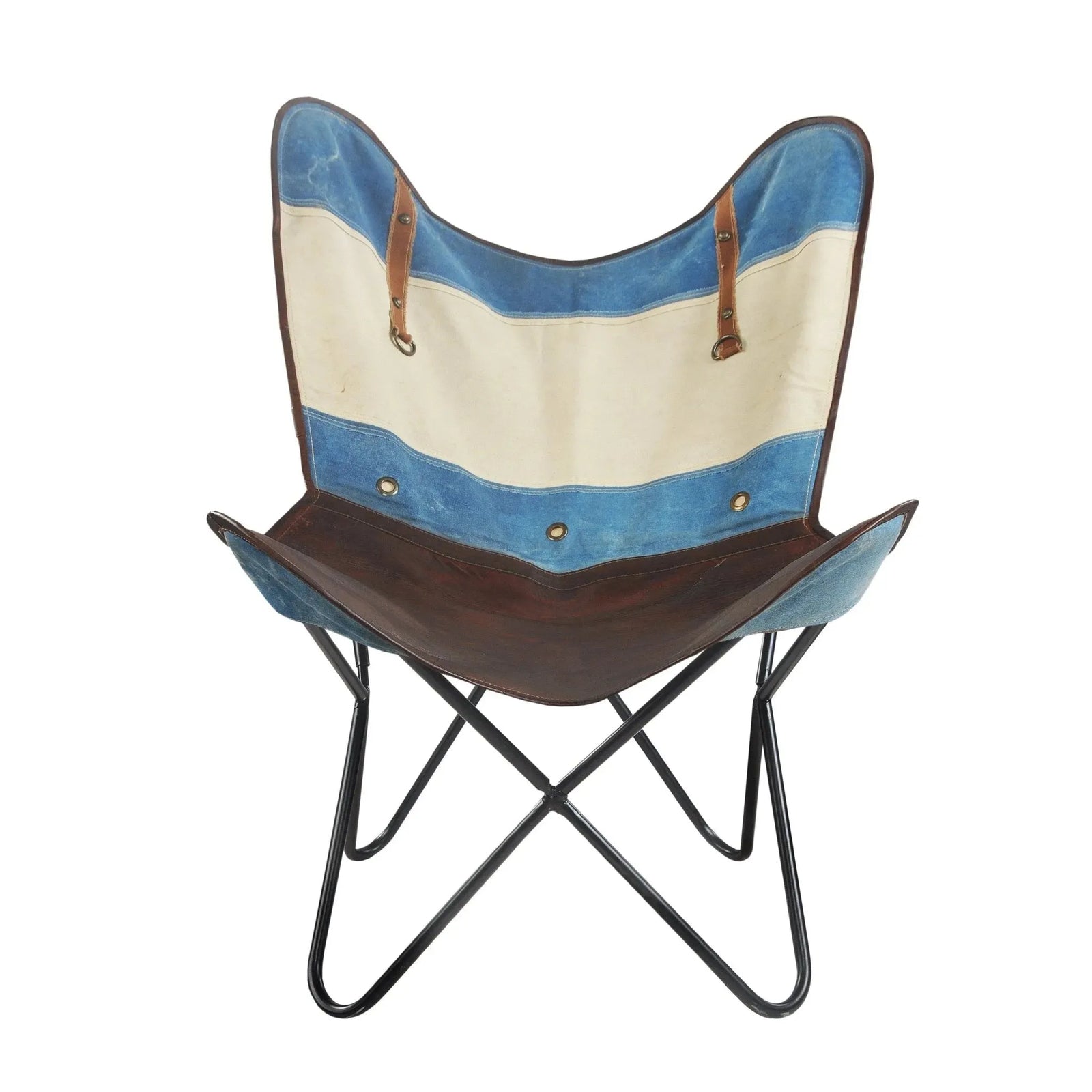 Slingback Butterfly Lr35009 Blue/Brown Accent Chair