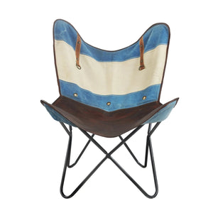 Slingback Butterfly Lr35009 Blue/Brown Accent Chair