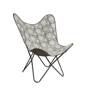 Slingback Butterfly Lr35010 Blue/Brown Accent Chair