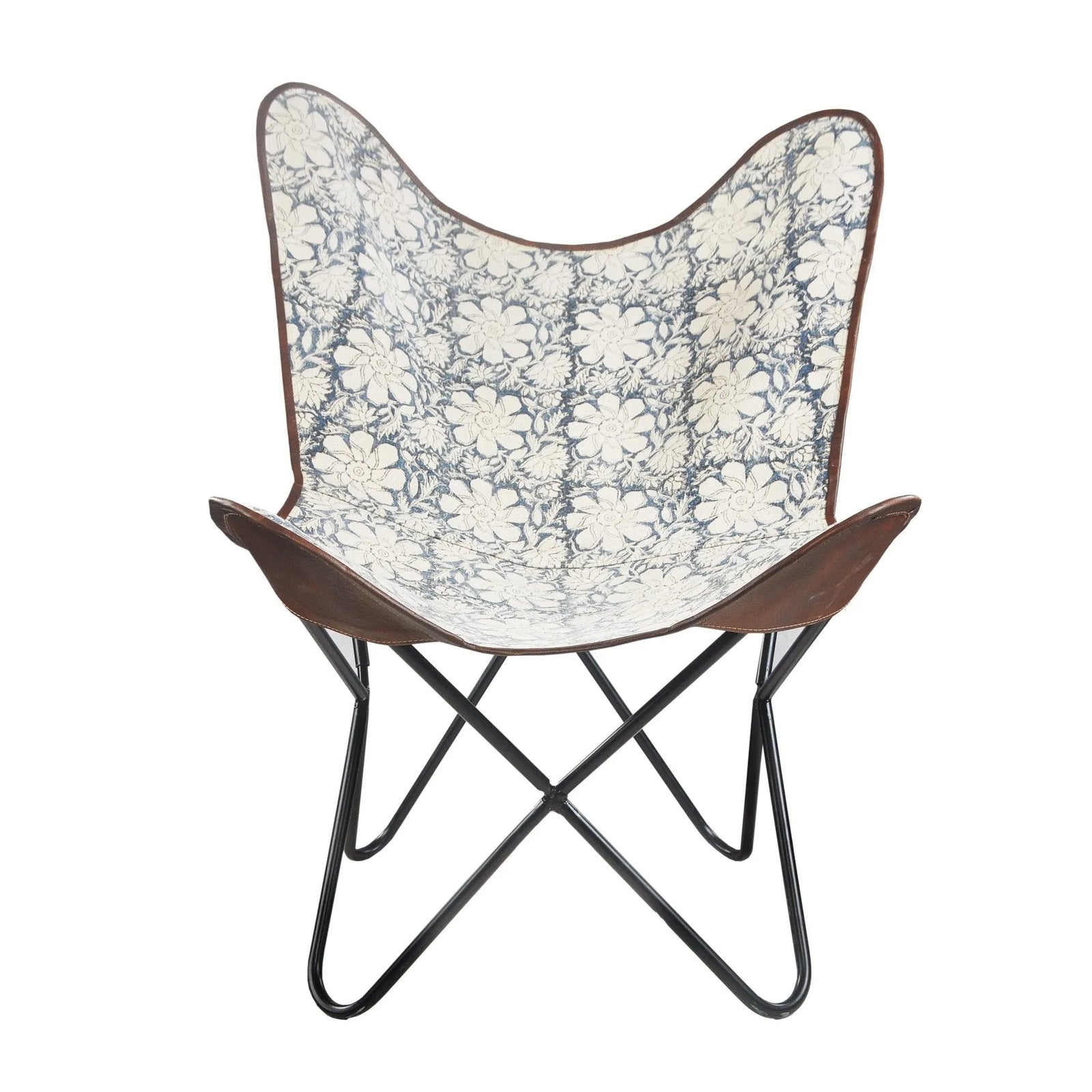 Slingback Butterfly Lr35010 Blue/Brown Accent Chair