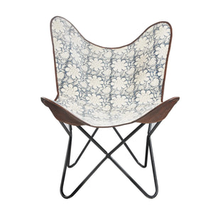 Slingback Butterfly Lr35010 Blue/Brown Accent Chair