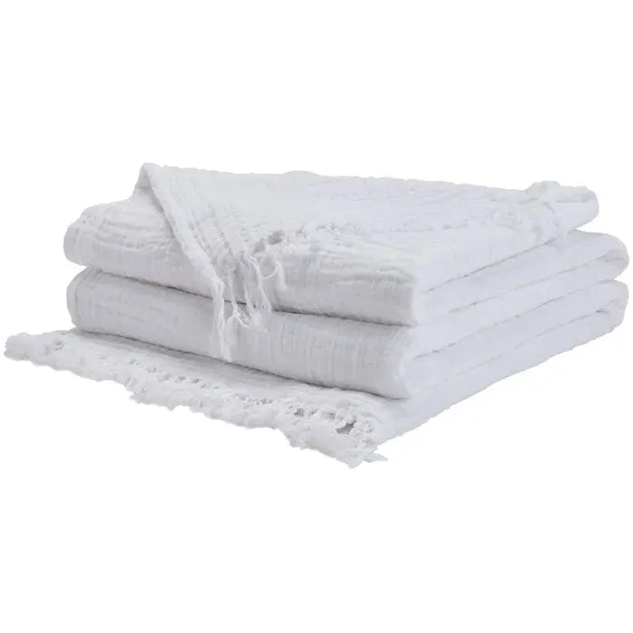 Sofia TH104 White Throw Blanket