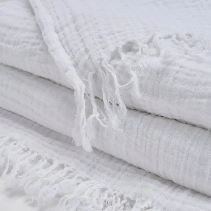 Sofia TH104 White Throw Blanket