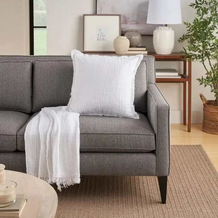 Sofia TH104 White Throw Blanket