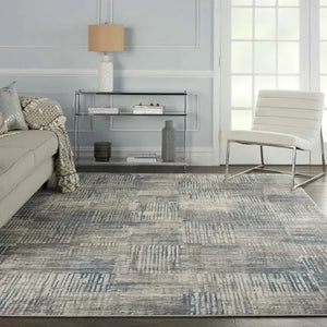 Solace SLA03 Ivory/Grey/Blue Rug