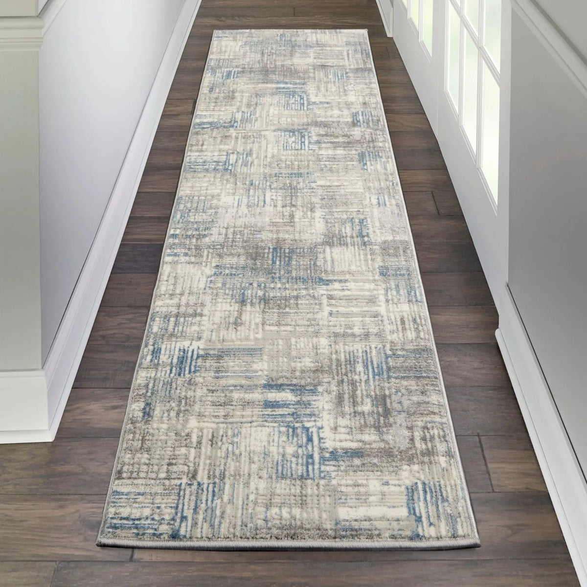 Solace SLA03 Ivory/Grey/Blue Rug