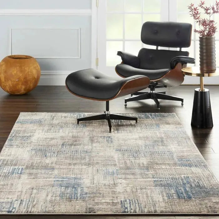 Solace SLA03 Ivory/Grey/Blue Rug