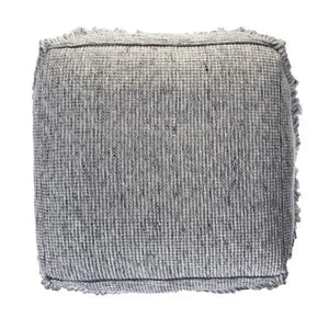 Solid Gray Tasseled  LR99760 Pouf
