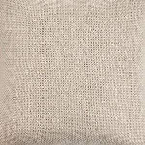 Solid Ivory Woven with Fringe LR07519 Throw Pillow