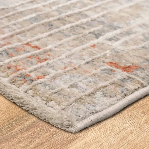 Solitude R1038 17214 Plaza Dilao Dark Grey Beige Rug