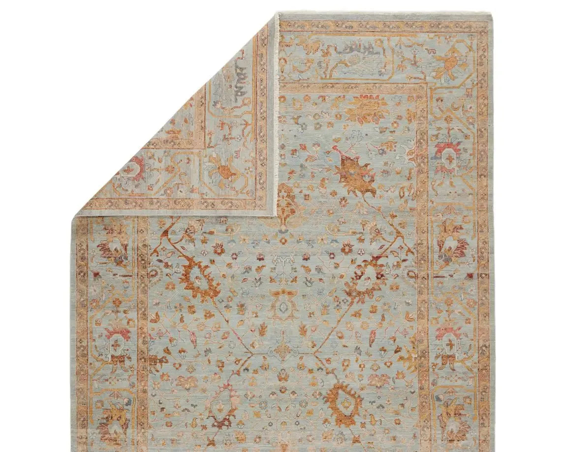 Someplace In Time SPT01 Light Blue/Gold Rug
