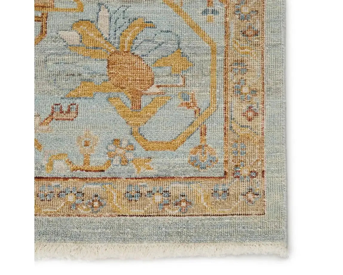 Someplace In Time SPT01 Light Blue/Gold Rug