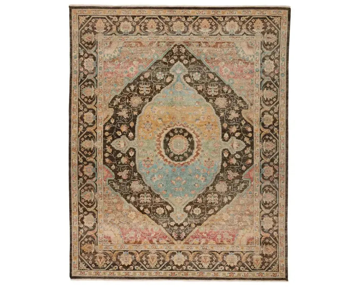 Someplace In Time SPT07 Deep Brown/Pink Rug