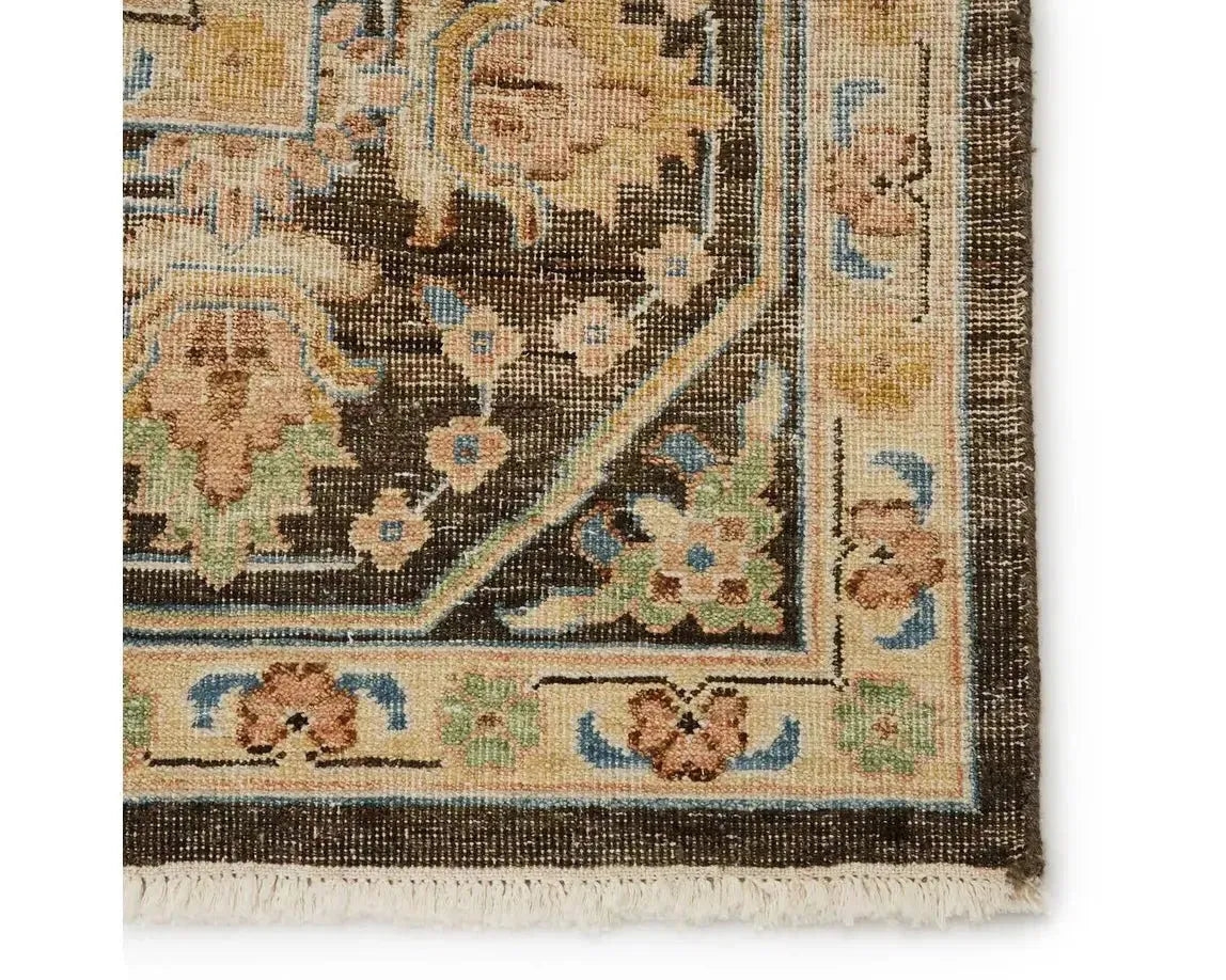 Someplace In Time SPT07 Deep Brown/Pink Rug