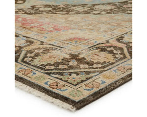 Someplace In Time SPT07 Deep Brown/Pink Rug