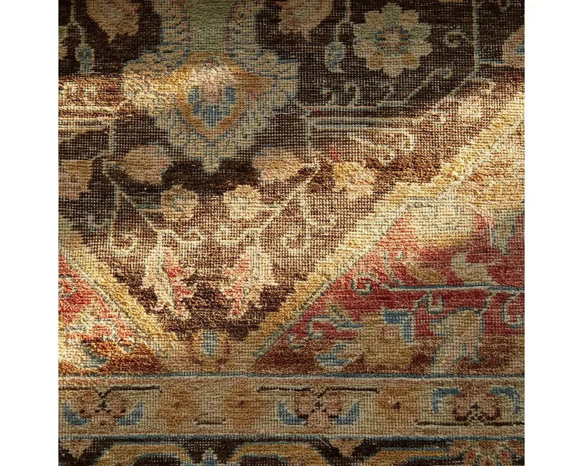 Someplace In Time SPT07 Deep Brown/Pink Rug