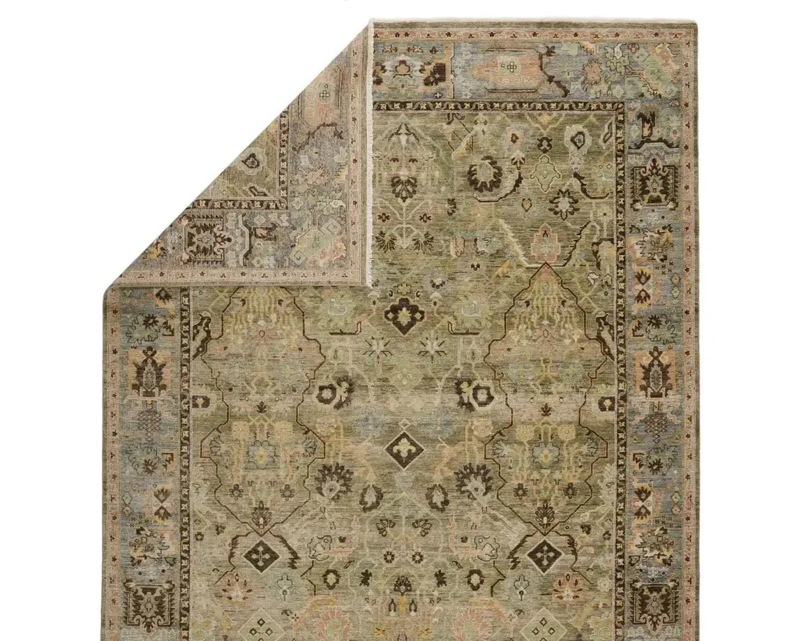 Someplace In Time SPT12 Green/Deep Brown Rug