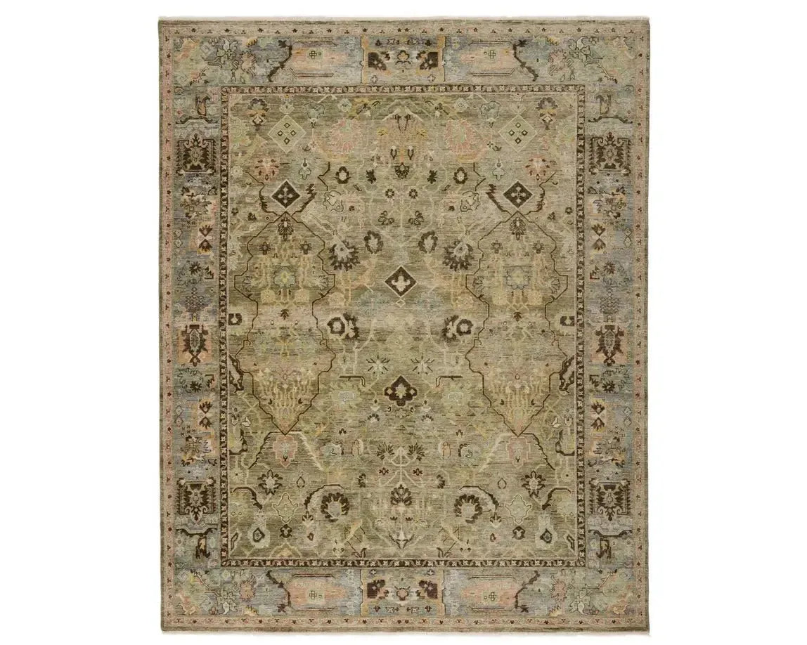 Someplace In Time SPT12 Green/Deep Brown Rug
