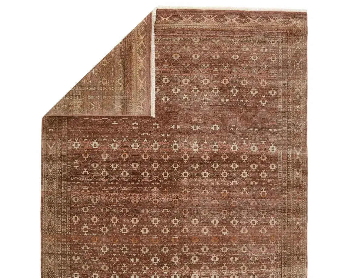 Someplace In Time SPT16 Deep Brown/Cream Rug